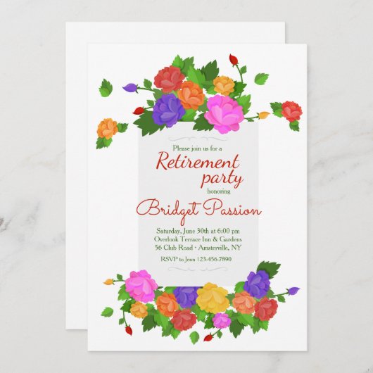 Invitation joyeuse d'occasion (Devant / Derrière)