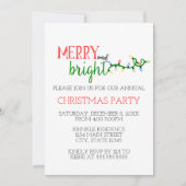 Invitation Joyeuse et brillante Fête de Vacances (Devant)