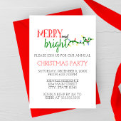 Invitation Joyeuse et brillante Fête de Vacances