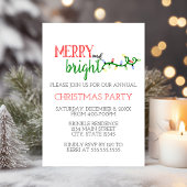 Invitation Joyeuse et brillante Fête de Vacances