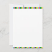 Invitation Joyeuse et intelligente fête de Noël colorée (Dos)