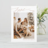 Invitation Joyeuse famille Noël Photo Animal de compagnie Chi (Debout devant)