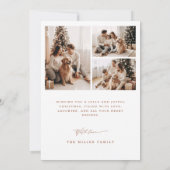 Invitation Joyeuse famille Noël Photo Animal de compagnie Chi (Dos)