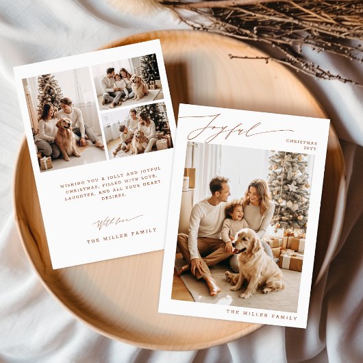 Invitation Joyeuse famille Noël Photo Animal de compagnie Chi