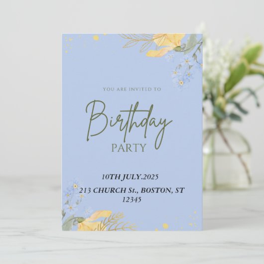 INVITATION JOYEUSE FÊTE D'ANNIVERSAIRE (Debout devant)