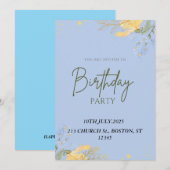 INVITATION JOYEUSE FÊTE D'ANNIVERSAIRE (Devant / Derrière)