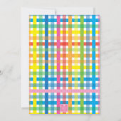 Invitation Joyeuse fête d'anniversaire avec des couleurs vive (Dos)