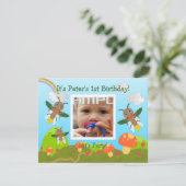 Invitation Joyeuse fête d'anniversaire avec luciole (Debout devant)