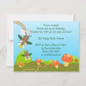 Invitation Joyeuse fête d'anniversaire avec luciole (Dos)