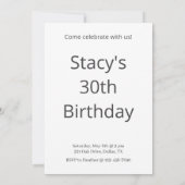 Invitation Joyeuse fête d'anniversaire Cupcake & Candle (Dos)