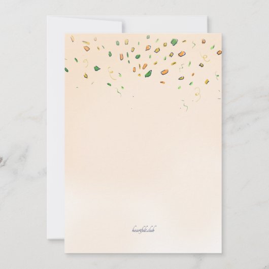 Invitation Joyeuse fête d'anniversaire des éléphants (Dos)