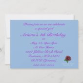 Invitation Joyeuse fête d'anniversaire des filles afro-améric (Dos)