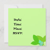 Invitation Joyeuse fête d'anniversaire des hippopotames bleus (Dos)