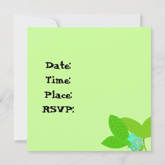 Invitation Joyeuse fête d'anniversaire des hippopotames bleus (Dos)