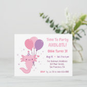 Invitation Joyeuse fête d'anniversaire pour filles avec un Ax (Debout devant)