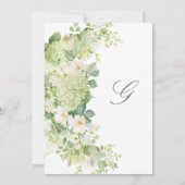 Invitation Joyeuse Fête de Fiançailles avec Monogramme Floral (Dos)