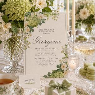 Invitation Joyeuse Fête de Fiançailles avec Monogramme Floral