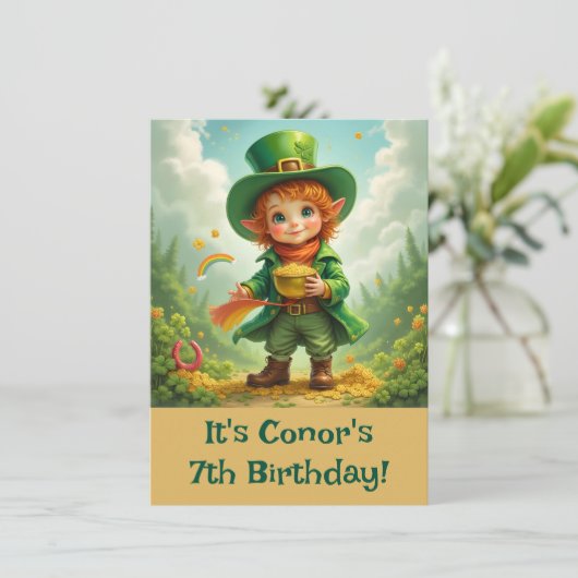 Invitation Joyeuse fête de la Saint Patrick de l'enfant de Le (Debout devant)