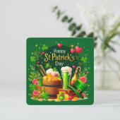 Invitation Joyeuse fête de la Saint-Patrick festive (Debout devant)