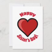 Invitation Joyeuse Fête de la Soeur ! (Devant)