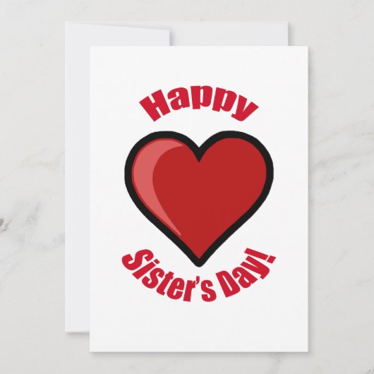 Invitation Joyeuse Fête de la Soeur ! (Devant)