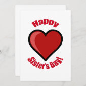 Invitation Joyeuse Fête de la Soeur ! (Devant / Derrière)