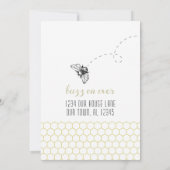 Invitation Joyeuse fête de l'abeille ! (Dos)