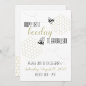 Invitation Joyeuse fête de l'abeille ! (Devant / Derrière)