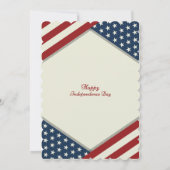 Invitation Joyeuse fête de l'indépendance de l'Amérique (Dos)