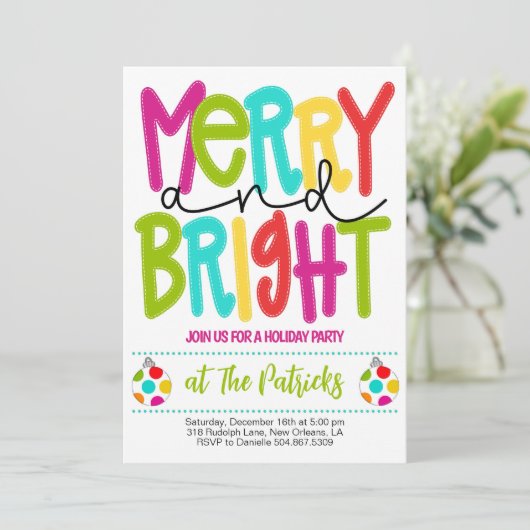 Invitation Joyeuse fête de Noël (Debout devant)