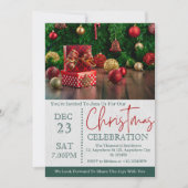 Invitation Joyeuse fête de Noël Fête Fête Fête (Devant)