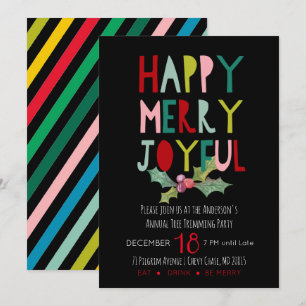 Invitation Joyeuse Fête de Noël Heureuse et Joyeuse