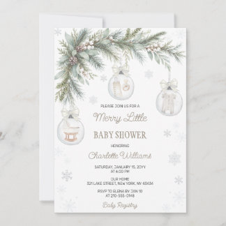 Invitation Joyeuse Fête de Noël pour Bébé