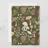 Invitation Joyeuse fête de Noël Woodsy Woodland Champignons (Dos)
