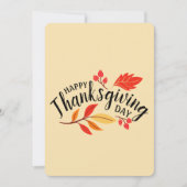 Invitation Joyeuse fête de Thanksgiving (Devant)