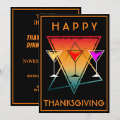 INVITATION JOYEUSE FÊTE DE THANKSGIVING (Devant / Derrière)