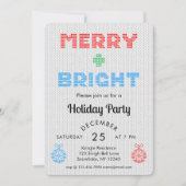 Invitation Joyeuse fête de vacances brillante (Devant)