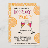 Invitation Joyeuse fête de vacances cocktail entreprise (Devant / Derrière)