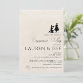 Invitation Joyeuse fête d'engagement (Debout devant)