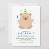 Invitation Joyeuse fête des Anniversaires de enfants de l'our (Devant)