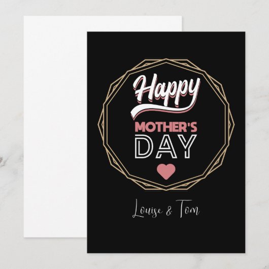 Invitation Joyeuse fête des mères (Devant / Derrière)