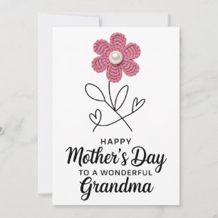 Invitation Joyeuse fête des mères à une grand-mère merveilleu