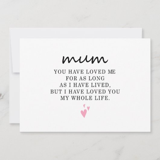 Invitation Joyeuse Fête des mères Cadeau Maman Anniversaire p (Devant)