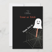 Invitation Joyeuse fête d'Halloween "Treat or Trick" Magique (Dos)