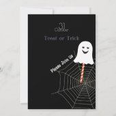 Invitation Joyeuse fête d'Halloween "Treat or Trick" Magique (Dos)