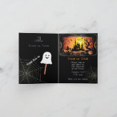 Invitation Joyeuse fête d'Halloween "Treat or Trick" Magique (Intérieur)