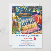 Invitation Joyeuse fête d'invitation d'anniversaire (Devant)