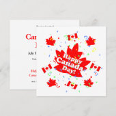 Invitation Joyeuse fête du Canada (Devant / Derrière)