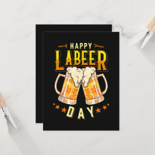 Invitation Joyeuse Fête du Travail Bière Drôle