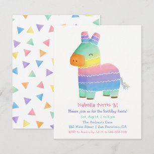Invitation Joyeuse Fête Mexicaine Pinata Anniversaire Enfants